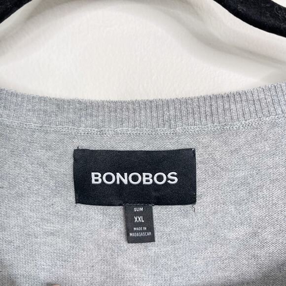 New Bonobos Slim Fit Cotton Crew Neck Sweater XXLarge Heather Gray Lightweight - Picture 5 of 6